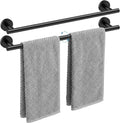 Matte Black Towel Bar, 24 Inch Towel Rack for Bathroom Wall-Mounted