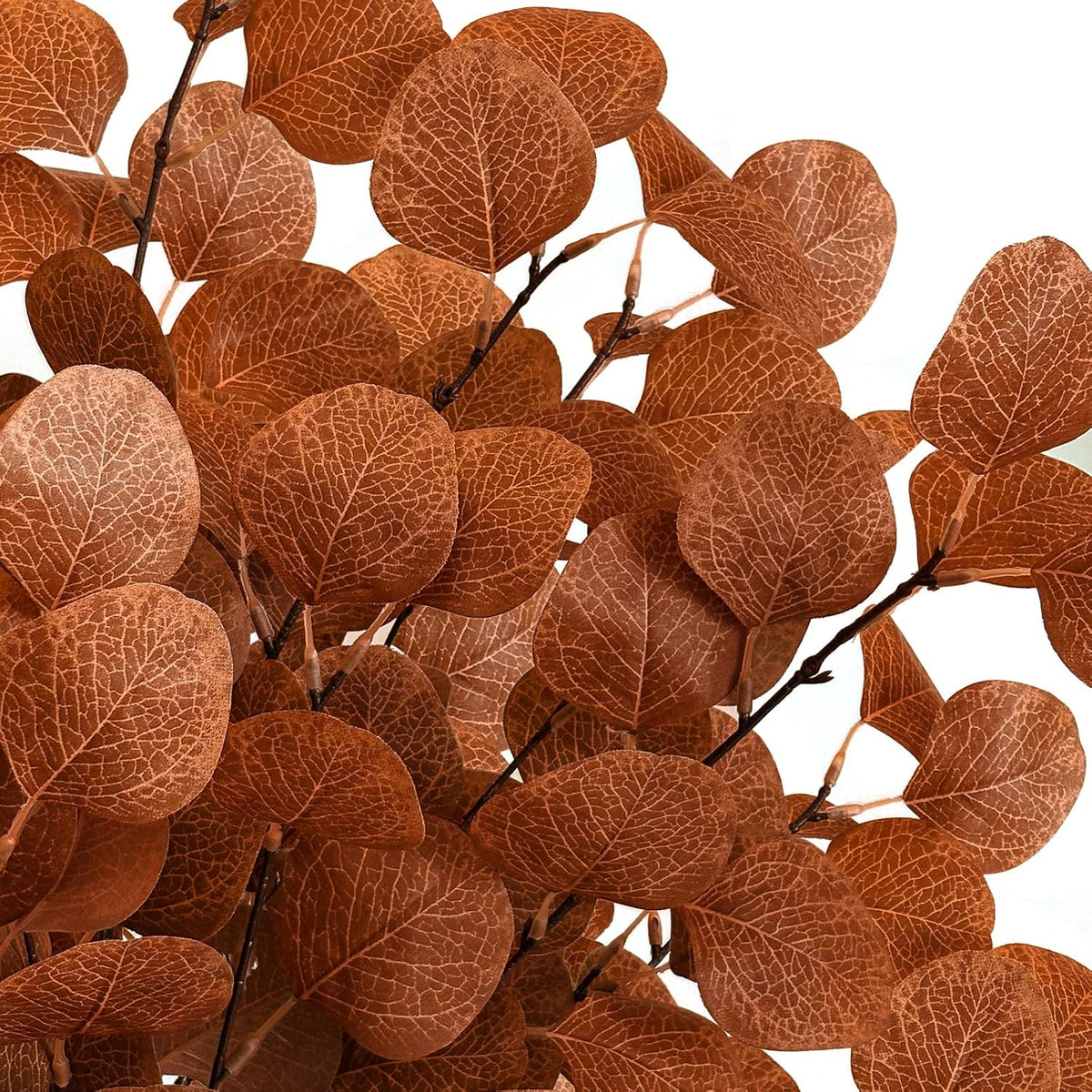 Fall Decor Artificial Eucalyptus Stems 6Pack 35.4" Autumn Leaves Branches