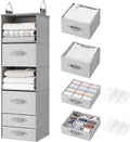 Hanging Closet Organizer, Storage Shelf for Wardrobes, Washable 600D Oxford Cloth Hanging Rack