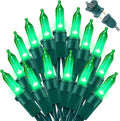LAMPHOME Green Halloween String Lights,100LED 21.6Ft St Patrick Day Lights, Waterproof Green Christmas Lights for Indoor Xmas Tree Garland Birthday Wedding Party Festival Decoration, Green Wire
