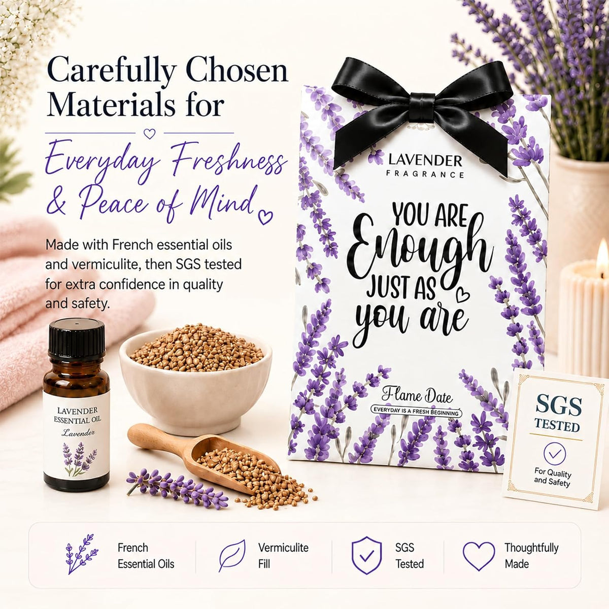 Scented Sachets for Drawers & Closets, Inspirational Scented Gift Set