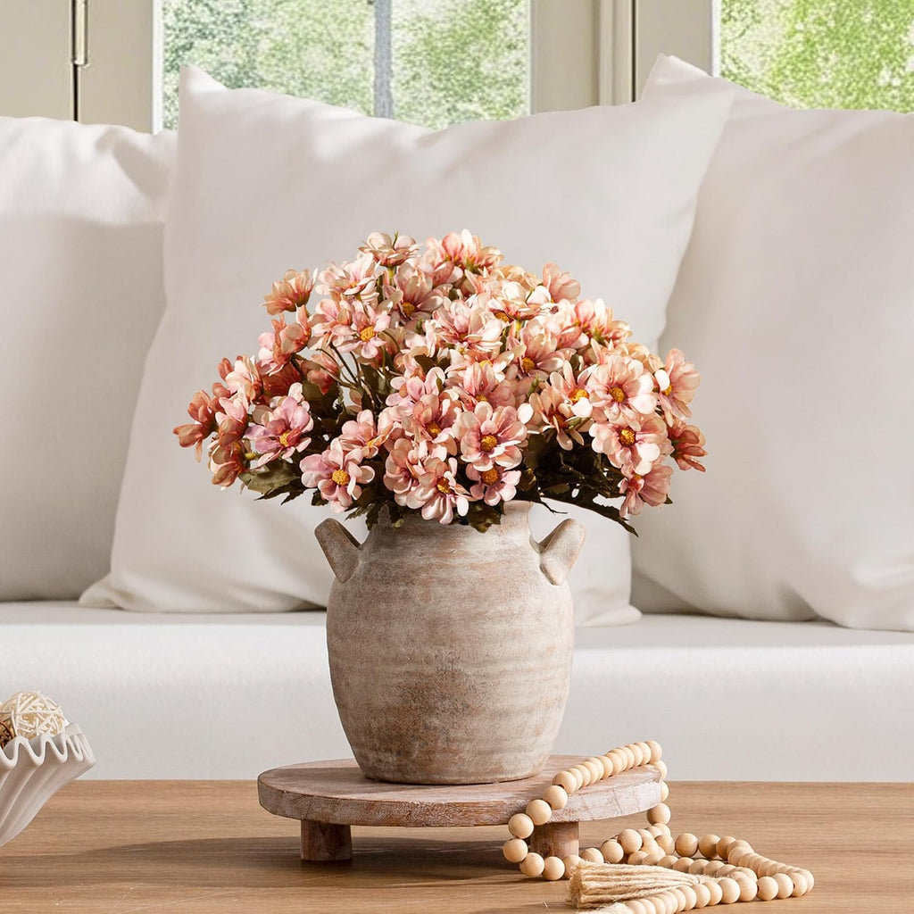Vanselia Ceramic Flower Vase Home Decor Living Room Table Vase (7.1" Retro)