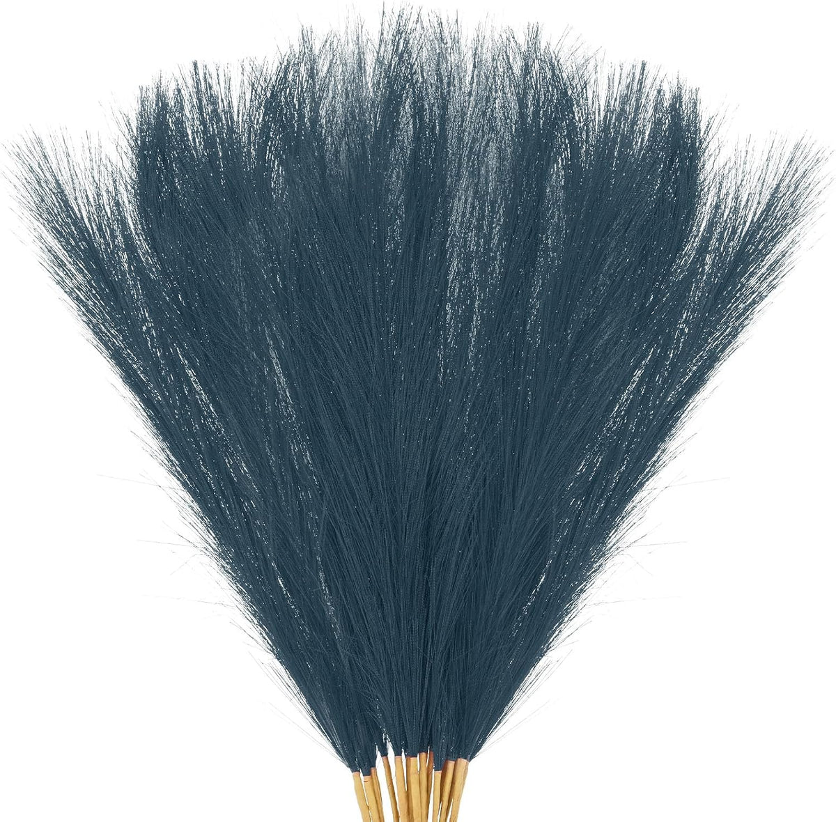M METERXITY 20-Pack Faux Pampas Grass 21.7 Inch/55cm Small Fake Fluffy Pampas Grass Decor Pampas Grass Branches Vase Filler for Home/Wedding/Vase/Office/Party [Dark Blue]