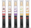 Top 5 Jumbo Incense Sticks 19 Inch Variety Set Bulk 150 Pack - 5 Bundles of 30 Sticks Per Bundle 19" - Dragons Blood, Frankincense and Myrrh, Lavender, Nag Champa, and Sandalwood.