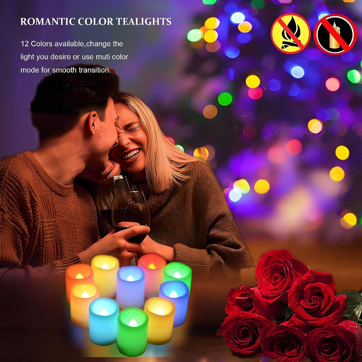 Multi Color Changing Votive Flameless Candles with Remote and Timer - Battery Operated Led Tea Light Candles，Set of 10 Colored Flickering Candles for Birthday, Wedding, Anniversary Easter Party Décor.