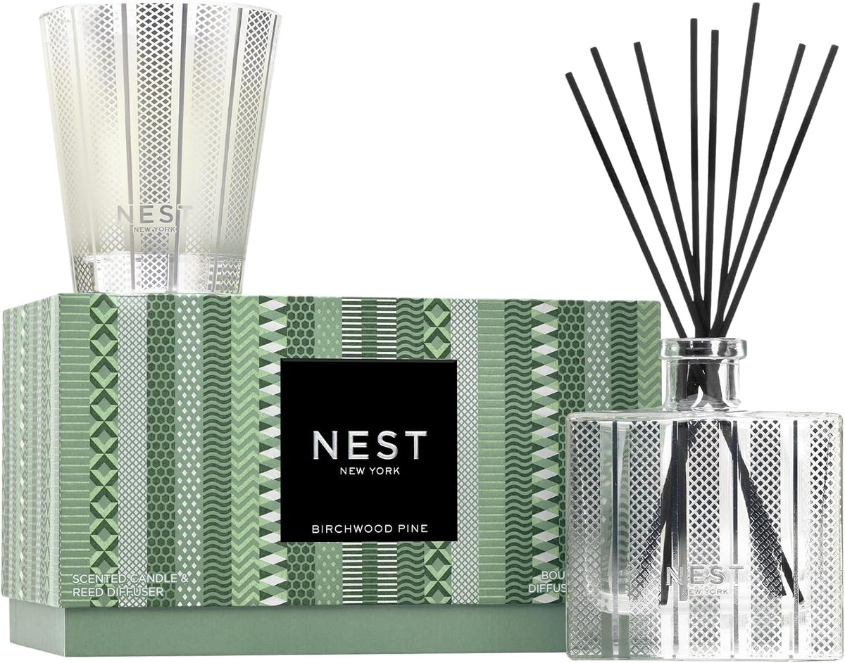 NEST New York Scented Classic Candle & Diffuser Set, Birchwood Pine