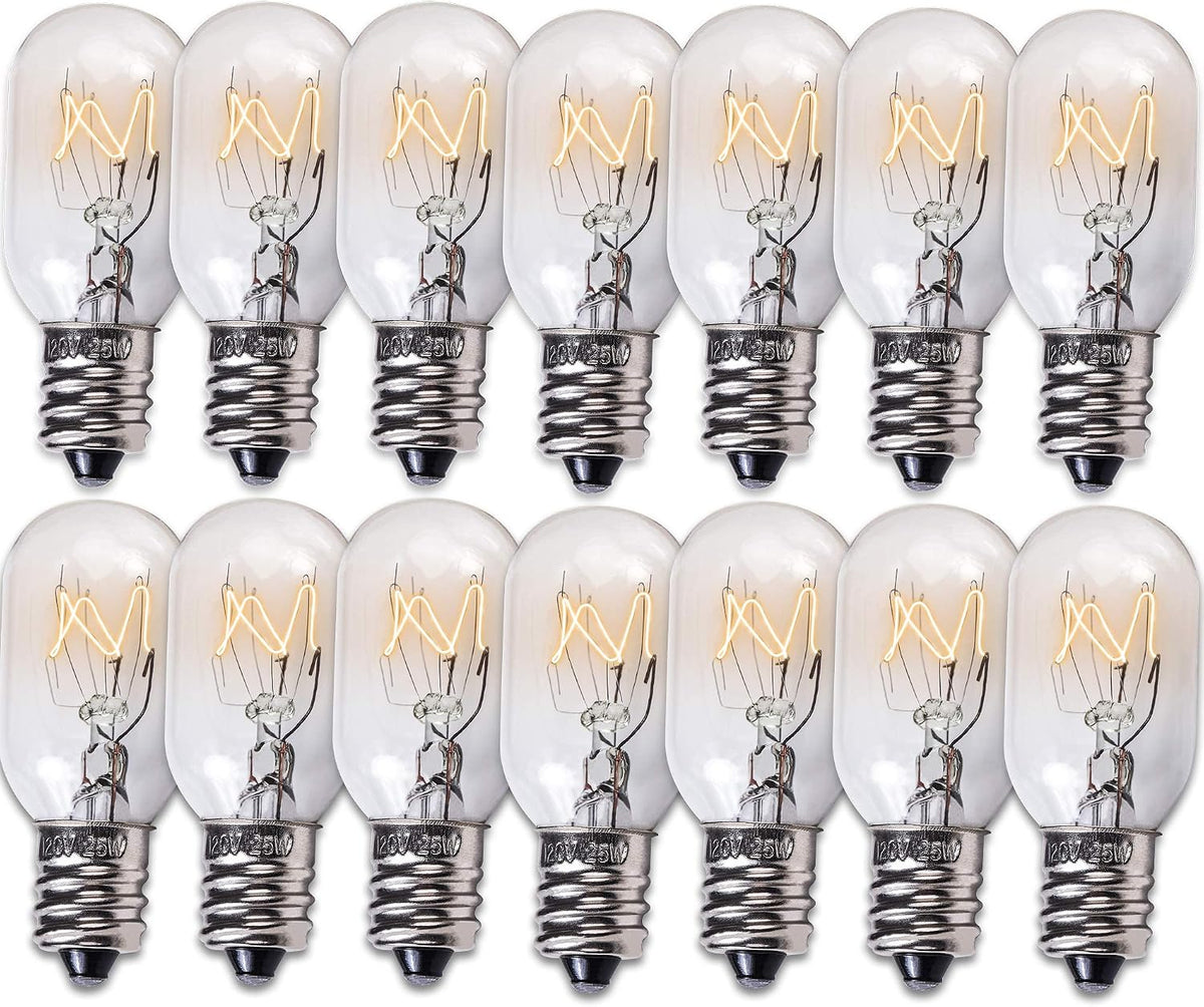 BlueStars E12 T20 25W Incandescent Bulbs Salt Lamp 120V 2700K Warm White