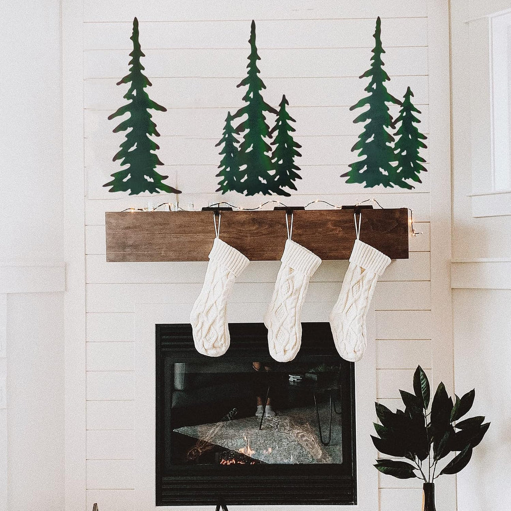 Pine Wall Hanging Metal Christmas Tree Decor Outdoor Metal Wall Art Pine