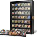 Military Challenge Coin Display Case Wooden Shadow Box