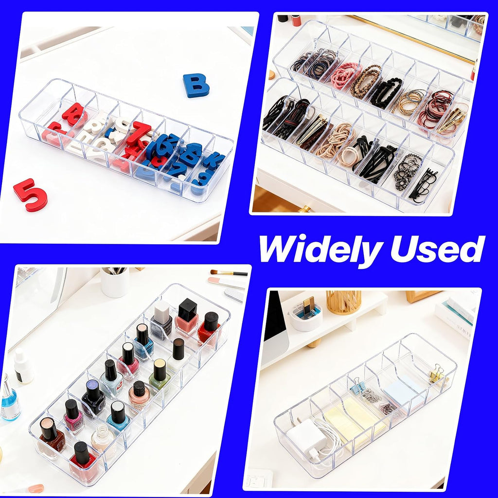 2 Pack Cable Storage Box, Clear, 27 X 9.5 X 6 Cm