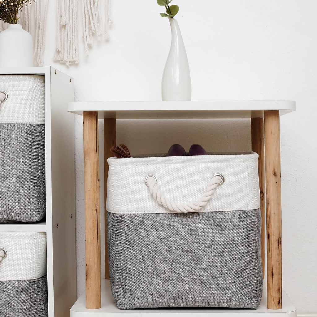 11 Inch 6 Pack Cube Storage Bins with Handles