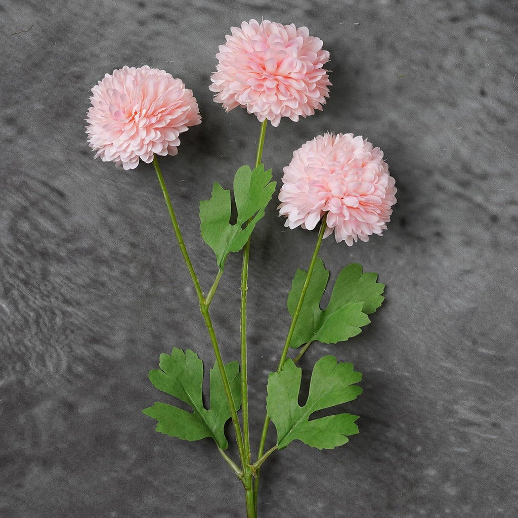 Artificial Flowers Faux Mums, Real Looking Flores Artificiales Para Decoration, Faux Flowers Silk Chrysanthemum -28.34'', Pink Flowers Artificial for Decoration Indoor, Table Centerpieces(4, Pink)