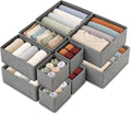 Drawer Organizer Clothes, 12 Pack Dresser Organizer for Nursery, Underwear, Sock - Foldable Closet Organization and Storage Dividers Bins for Baby Clothes
