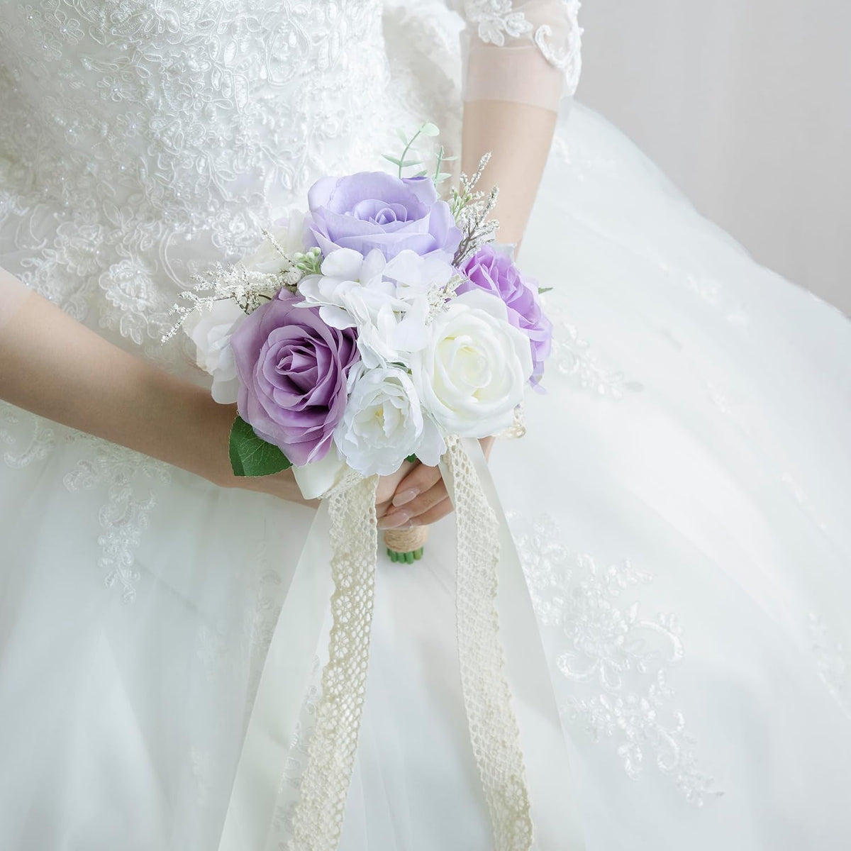 Lilac Wedding Bouquets for Bride, Bridesmaid Flower Bouquet