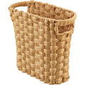 Wicker Waste Basket with Built-in Handles, Multifunctional Mini Basket for Home and Office, Compact Design and Durable Construction with Fine Artisanal Craftsmanship