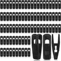 Black Velvet Hanger Clips, 80 Pack Strong