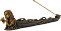 Top Collection Cute Fairy Incense Holder - Hand Painted Mythical Creature with Butterfly Figurine- Fits Standard Incense Sticks- 10-Inch Long Collectible Incense Burner