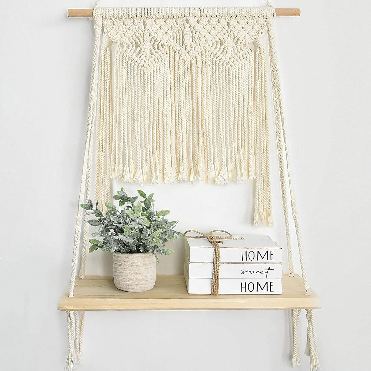 Hopewood Faux Plants, Small Fake Plant for Bathroom, Decorative Artificial Plants for Farmhouse Desk Shelf Decor with A Weave Basket (9.8inch)