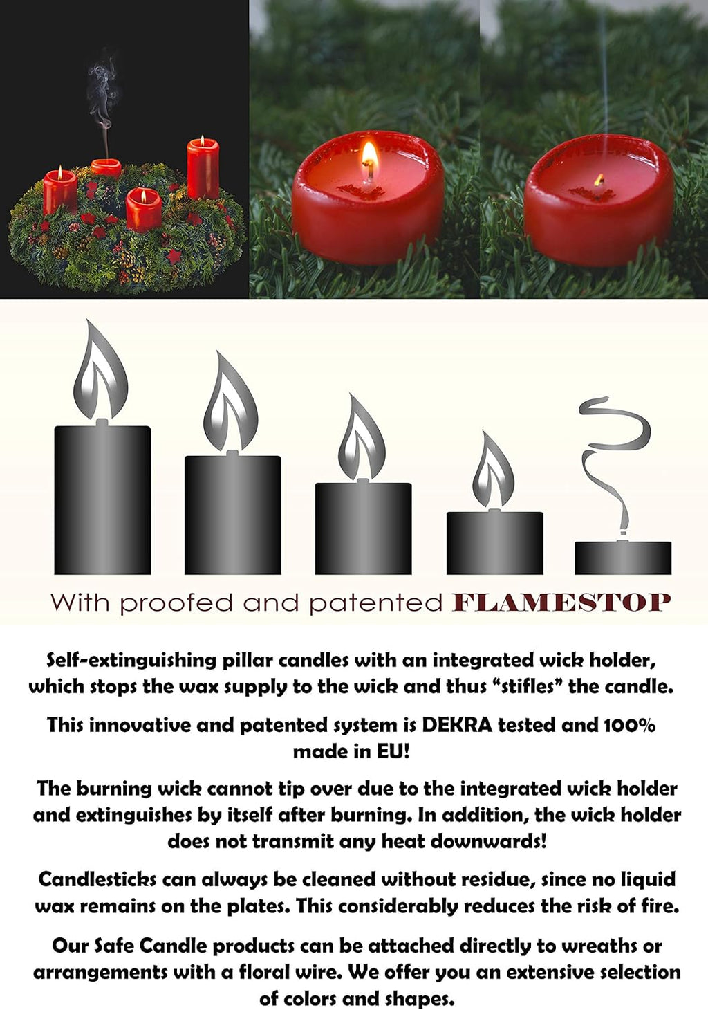 Hyoola Ivory Pillar Candles 2-inch x 4-inch - 24 Pack Unscented Bulk Pillar Candles - European Made