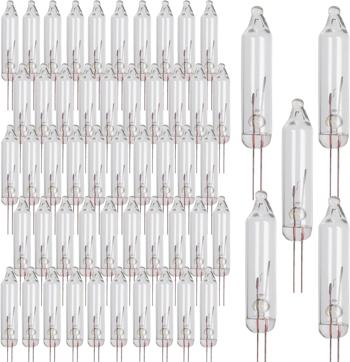 Dazzle Bright 200 Pcs Replacement Christmas Mini Light Bulbs, Warm White Incandescent String Lights, 2.5 V Bulbs for Indoor/Outdoor Xmas Tree Decor, 170 mA, 0.42 Watt