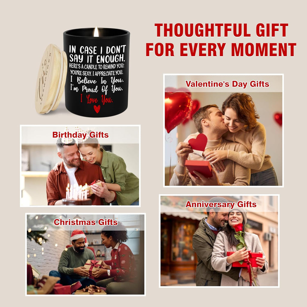 TEEZWONDER Christmas Anniversary Birthday Gifts for Men Him, Candle 10 oz
