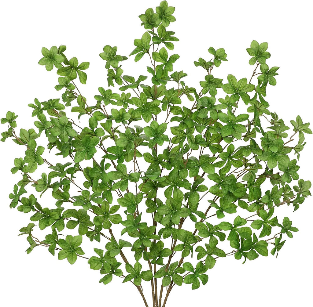 5Pcs Thick Faux Plant Stem Artificial Greenery Stems, 33.5" Long Faux Stems and Branches for Tall Vase, Silk Fake Greenery for Centerpieces, Home & Office, Kitchen, Living Room, Entry Table Decor