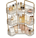 3-Tier Corner Bathroom Organizer, Skincare Vanity Counter Shelf Clear