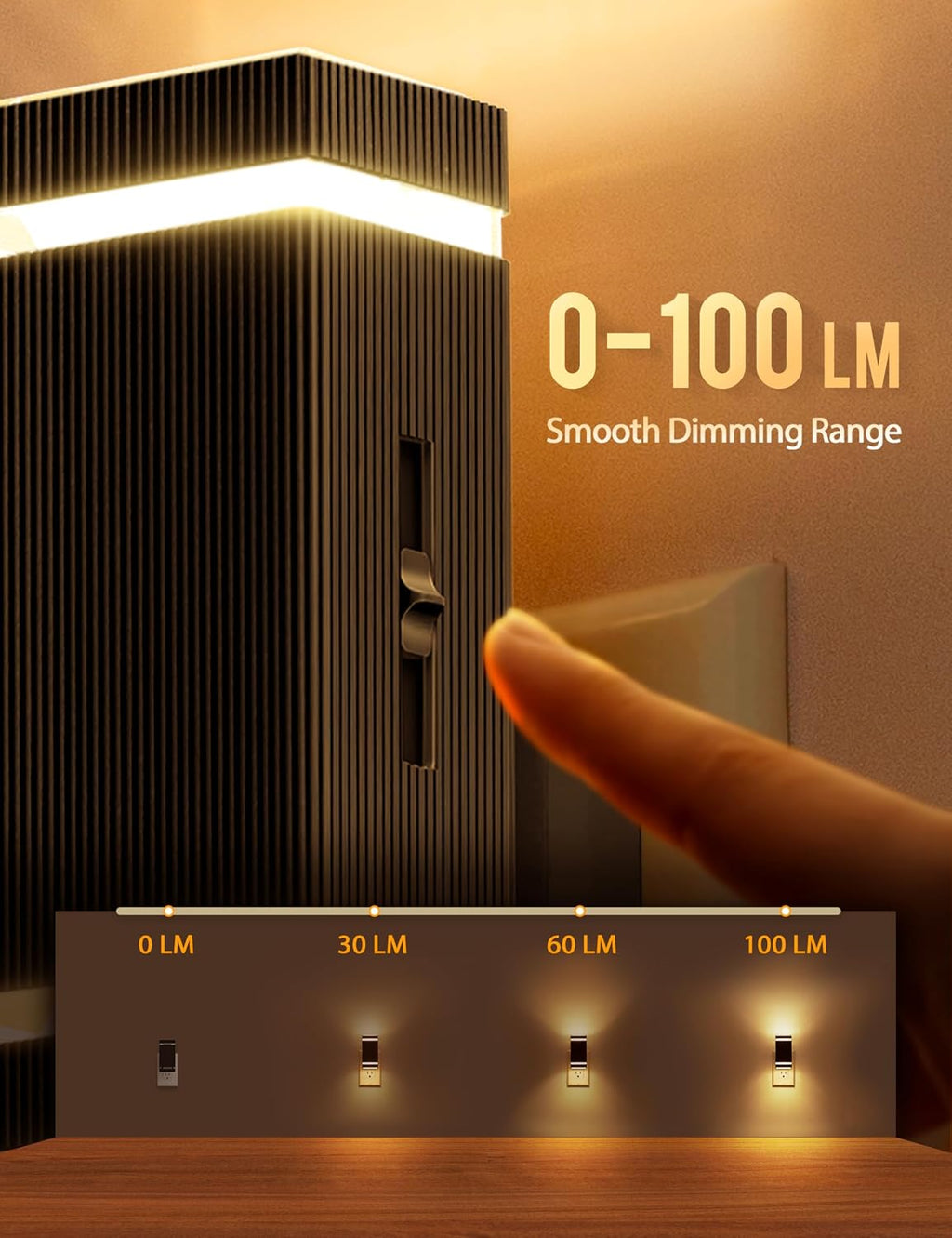 DORESshop Dimmable LED Night Light Plug in [4 Pack], Plug in Night-Light