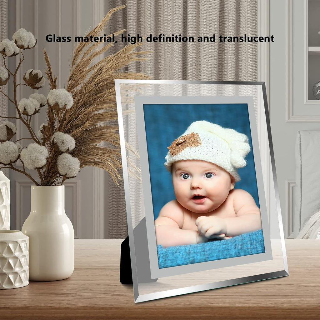 Vienrose 4x6 Picture Frame, Silver Edge Glass Frame, 6 Pack