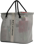 TOPASION Bath Storage Shower Caddy Organizer for Bathroom, College Dorm, Camp, Gym (Large Grey)
