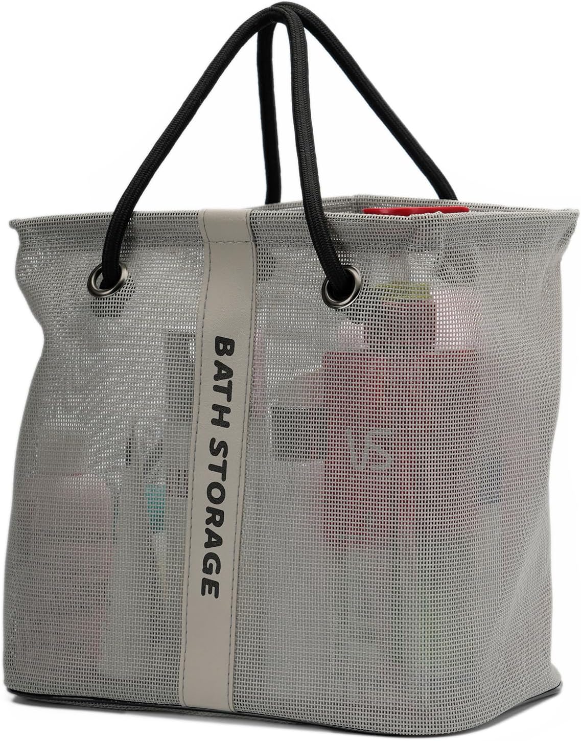 TOPASION Bath Storage Shower Caddy Organizer for Bathroom, College Dorm, Camp, Gym (Large Grey)