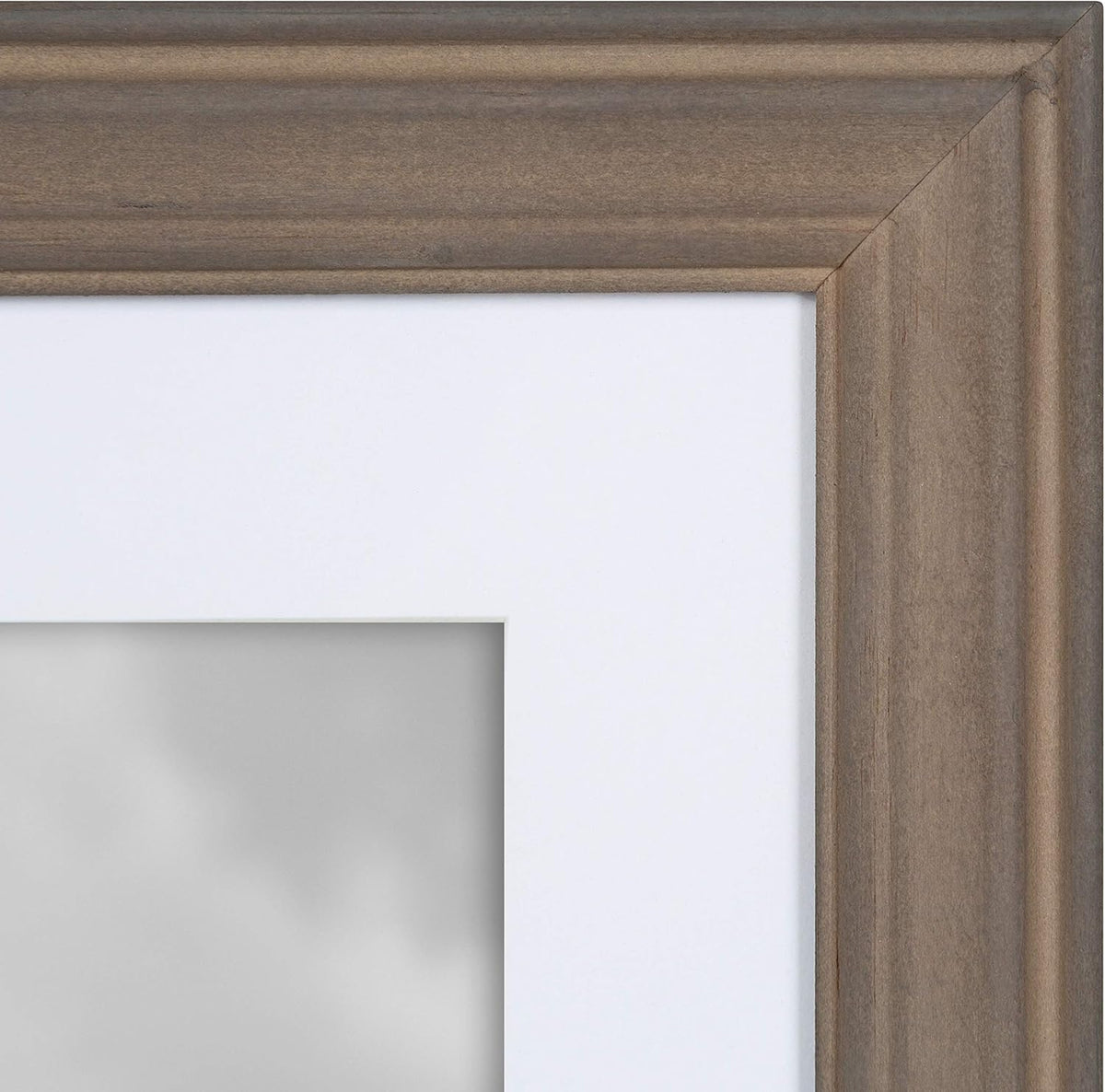 Kate and Laurel Bordeaux Gallery Frame Wall Kit, Set of 6 with Assorted Size Frames in 3 Different Finishes - Whitewash, Charcoal Gray, and Rustic Gray