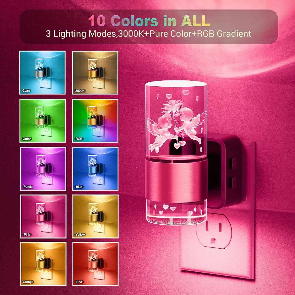 JandCase Night Lights Plug into Wall, Angel Night Light