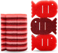 10 Pack Multipurpose Dual Sided Triple Layer Dish Sponges Kitchen (Fish)