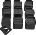 BTSD-home 3 or 4 Inch Bed Risers for Furniture Wheels, Black, 4 Pack