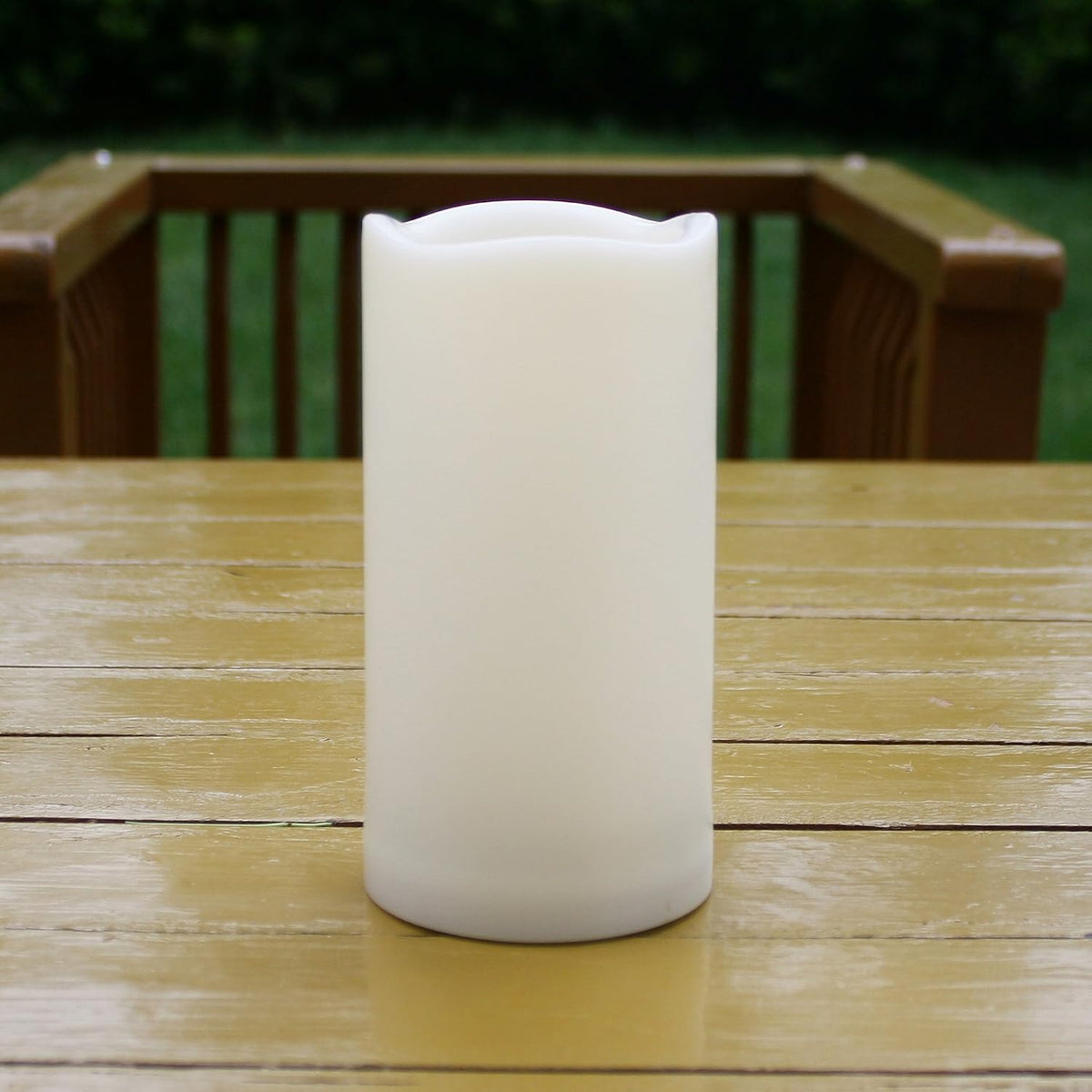 Waterproof Outdoor Flameless Pillar Candle with Timer, 1 Pack, 3” x 6”