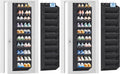 KIMBORA 10 Tier Over the Door Shoe Organizer with Large Pockets, Hanging Shoe Rack for Closet Door Storage, Fits 20 Pairs of Sneakers Boots Hanger Holder, Black (Pack of 2)