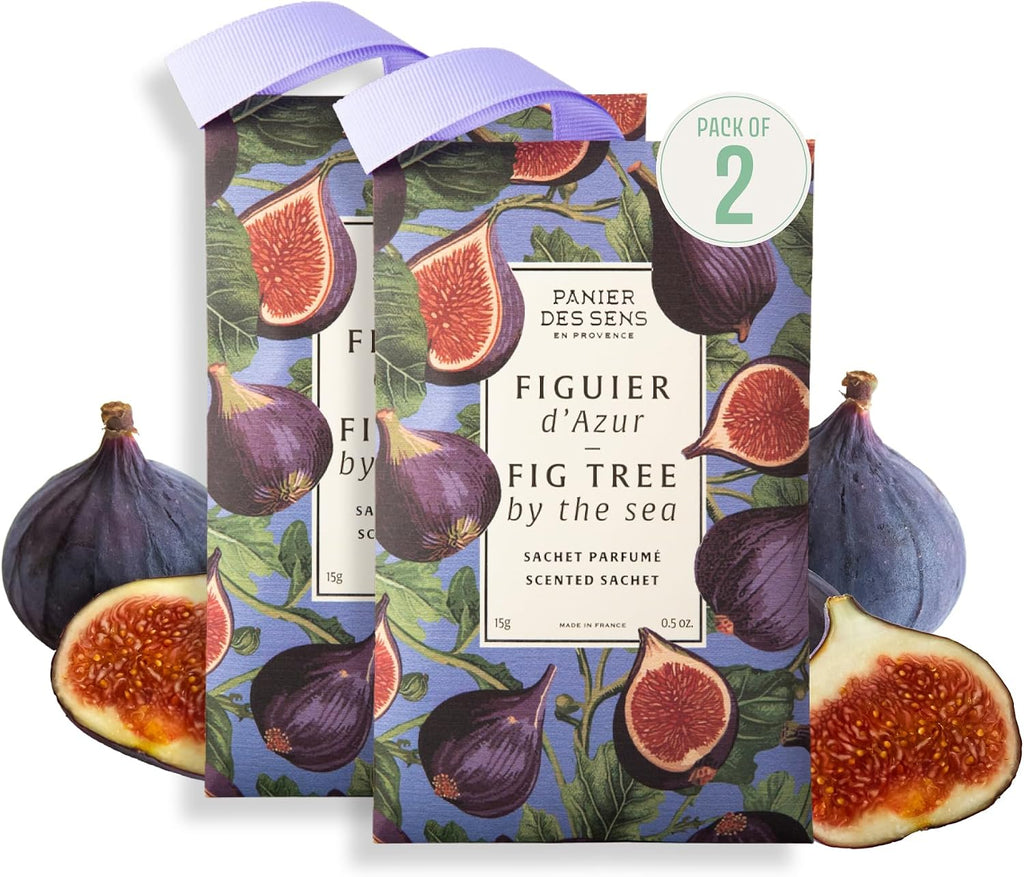 Panier des Sens Mediterranean Fig Scented Sachets, 2-Pack, 1 oz