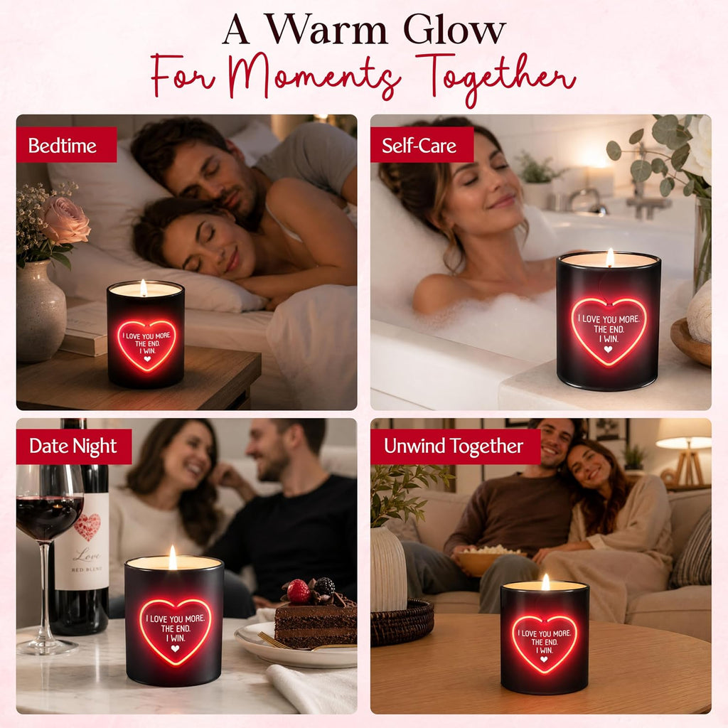 TEEZWONDER Christmas Anniversary Birthday Gifts for Him Her - Candle 10 oz