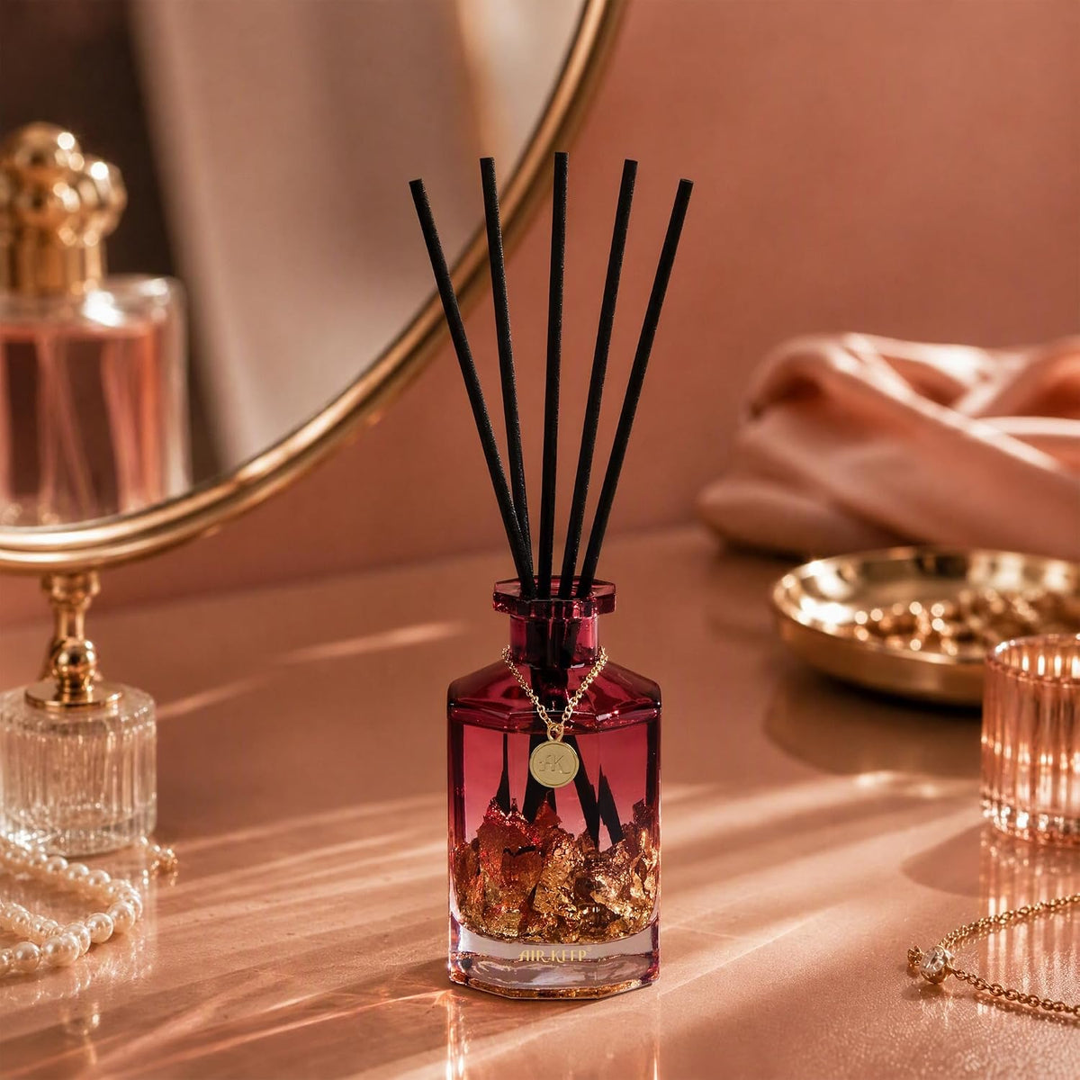 Airkeep Cherry Blossom Reed Diffuser Set, 6.09 fl oz