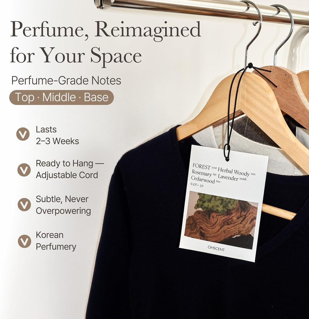 OHSCENT Soft Perfume Sachet, Scented Sachets for Closet and Drawer(Soft)
