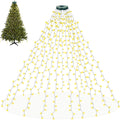 Flechllary Cascading Twinkle Lights for Christmas Tree,400 LED Christmas Tree Lights with 8 Modes,6.6FT x 16 String Lights with Timer for Indoor Party Xmas Decorations(Warm White)