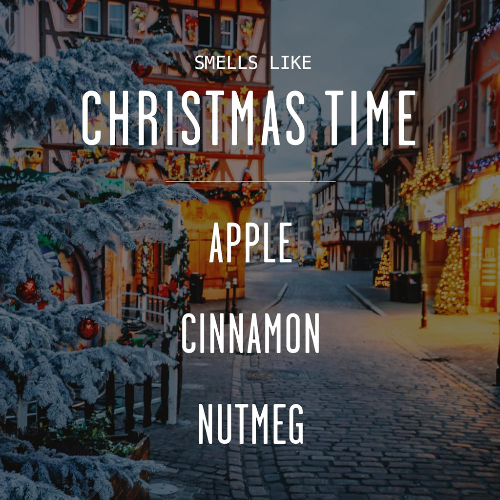 Christmas Diffuser, Christmas Reed Diffuser Decor - w/Apple, Cinnamon & Clove I Infused w/Essential Oils I 3.75 OZ Oil I Long-Lasting Scent Lasts 4-6 Month's I Made in The USA