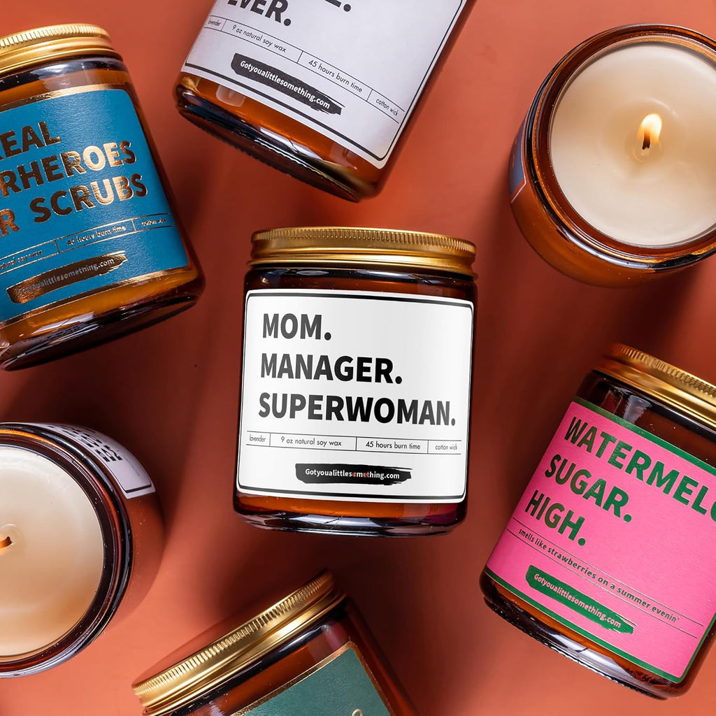 Manager Gifts for Women - Lavender Vanilla Scented Soy Wax Candle - Manager Appreciation Gift for Boss Lady, Empowering Boss Gifts for Birthday, Farewell, Thank You, New Job, Office Managers