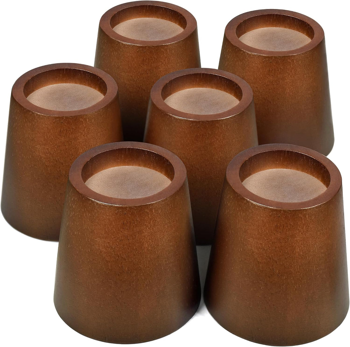 Wooden Bed Risers 3 Inch Round Furniture Risers Set of 6, Heavy Duty Wood Bed Lifts Risers for Bed Frame, Table, Sofa, Couch, Desk, Dresser