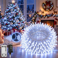 KAQ 240LED 88FT Christmas String Lights Voice Controlled Remote, Cool White