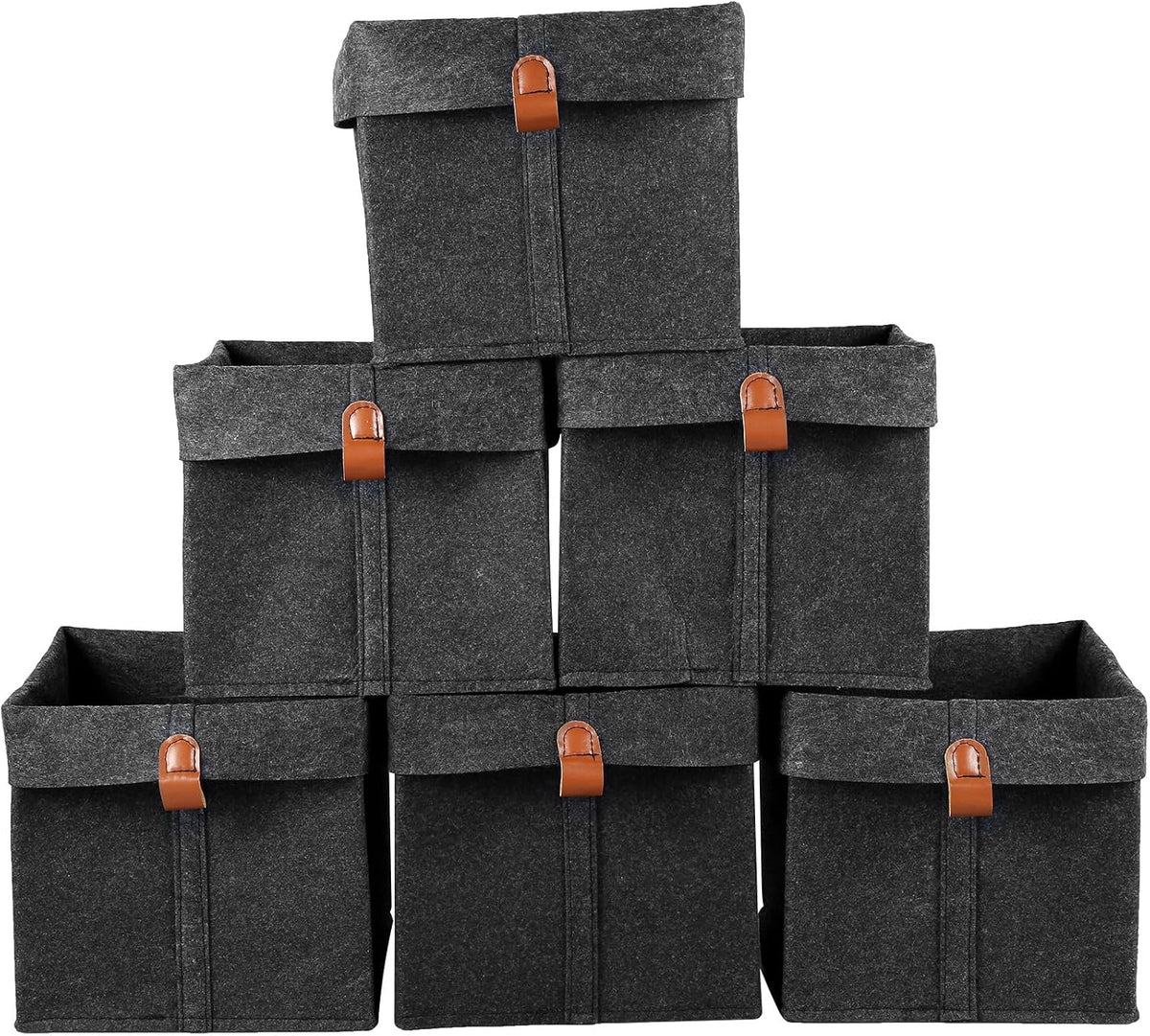 6Pcs Storage Cubes Felt Fabric Cube Storage Bin,9x9x10inch Cloth Cube Storage Bins Felt Storage Cubes 12L Foldable Fabric Storage Baskets Cubby Storage Organizer Cubes for Organizing Clothes Toys