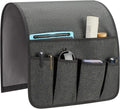 Sofa Armrest Organizer, Remote Control Holder for Recliner Couch, Arm Chair Caddy with 5 Pockets for Magazine, Tablet, Phone, iPad
