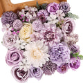 26PCS Artificial Flowers, Fake Roses Box Combo Set for DIY Decor