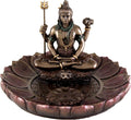 Top Collection Hindu God Shiva in Meditation Round Incense Holder Plate Incense Burner